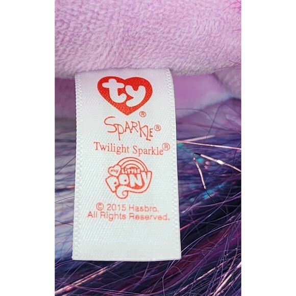 Ty My Little Pony Twilight Sparkle Plush Purple 2015 7 Inch Stuffed Toy - Picture 10 of 12